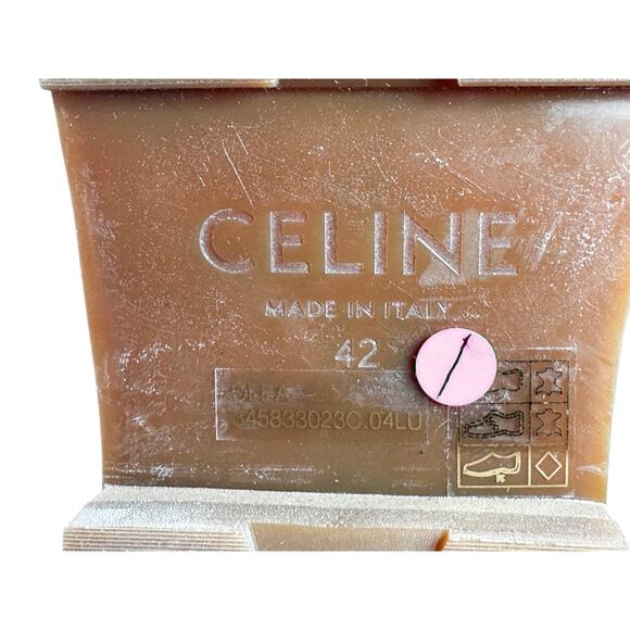 Celine Triomphe Cléa Brown Calfskin Chunky Fisherman Sandals Size 42 NIB - Picture 10 of 11